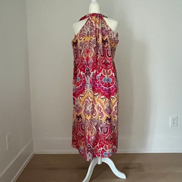 Mille Resort & Travel Marilyn Sleeveless Cotton Midi Dress in Zanzibar Large - Picture 4 of 6